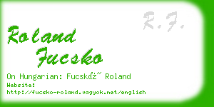 roland fucsko business card